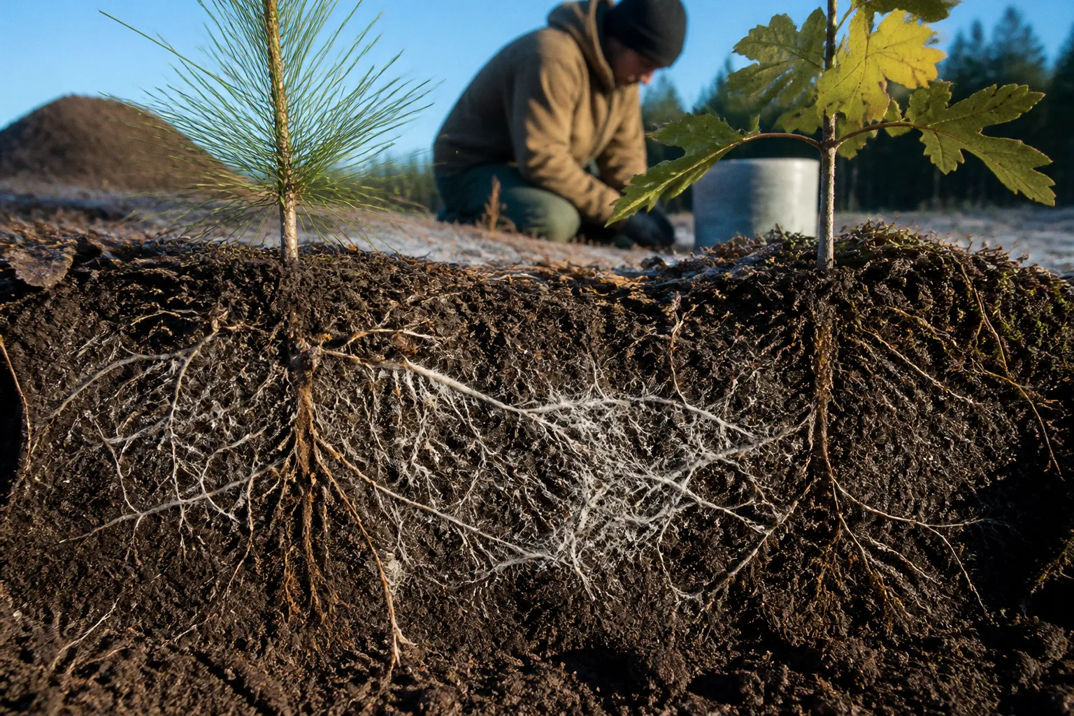 Mycorrhizal fungi: the underground forest support system